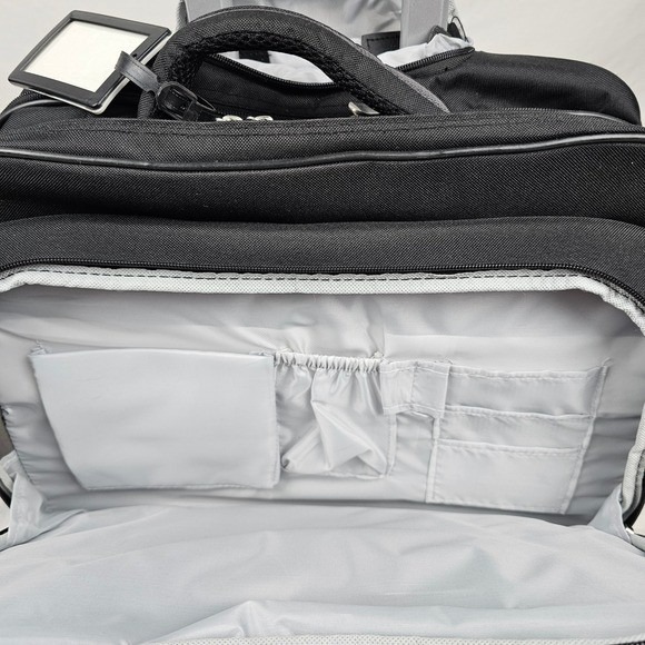 Protege Black Rolling Travel Laptop Briefcase Wheeled Luggage Carry On Bag - Picture 3 of 16